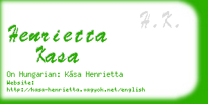 henrietta kasa business card